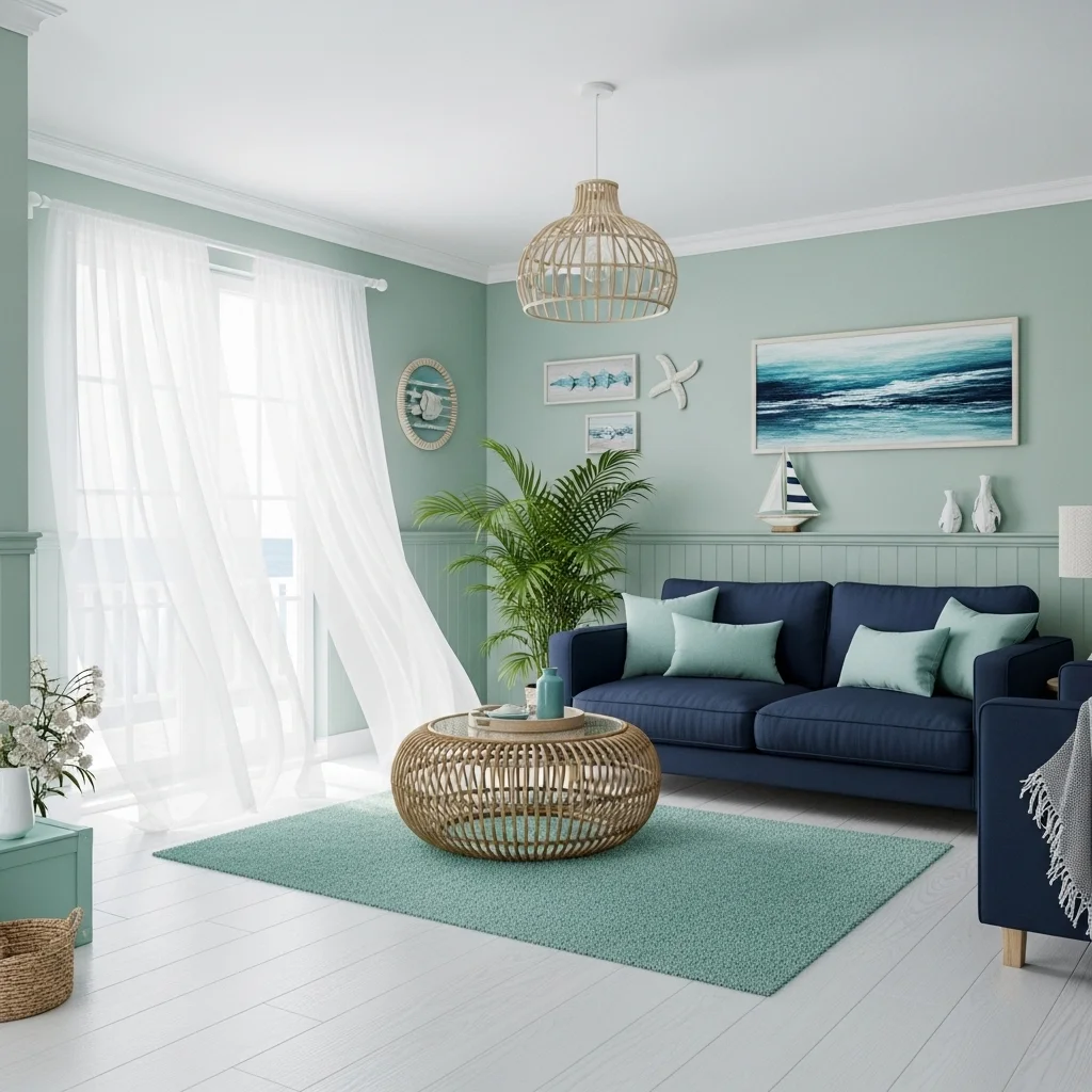  Embrace a Coastal Vibe with Aqua and Navy