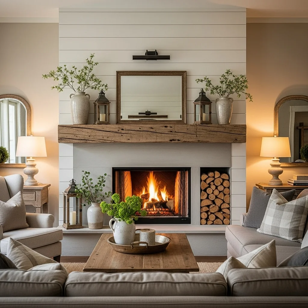 Embrace a Reclaimed Wood Mantel