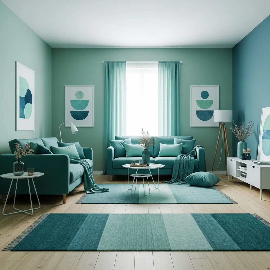  Go Monochrome with Blue-Green Shades