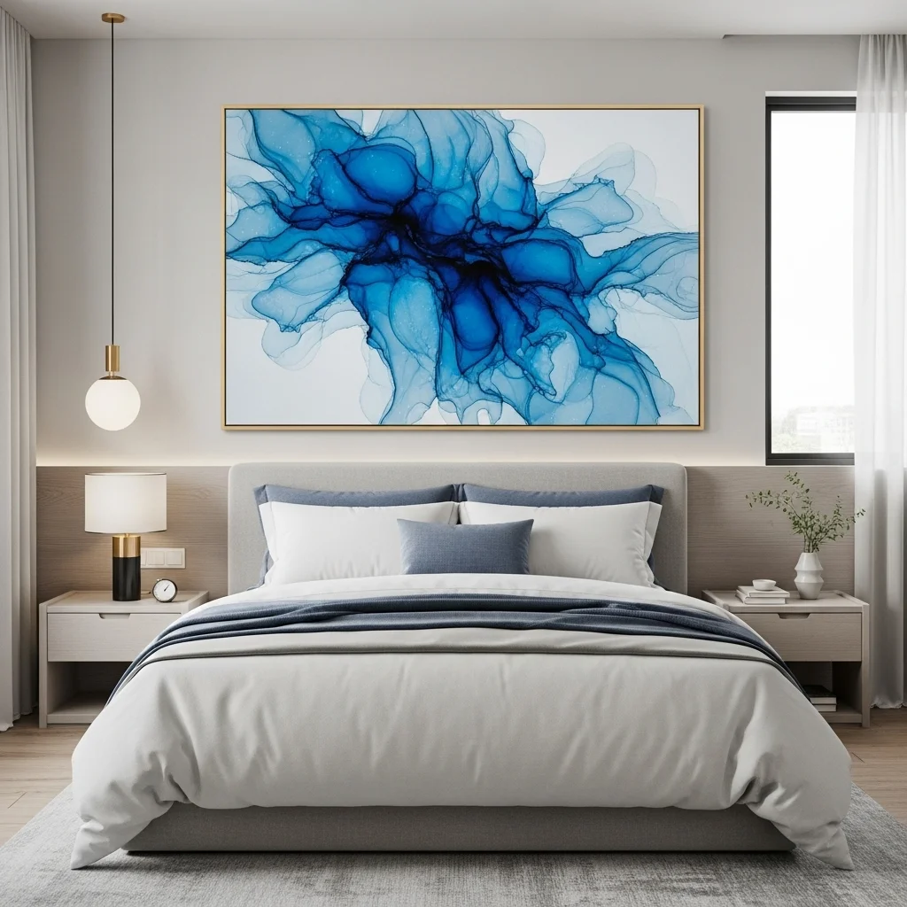 Include Blue Abstract Artwork