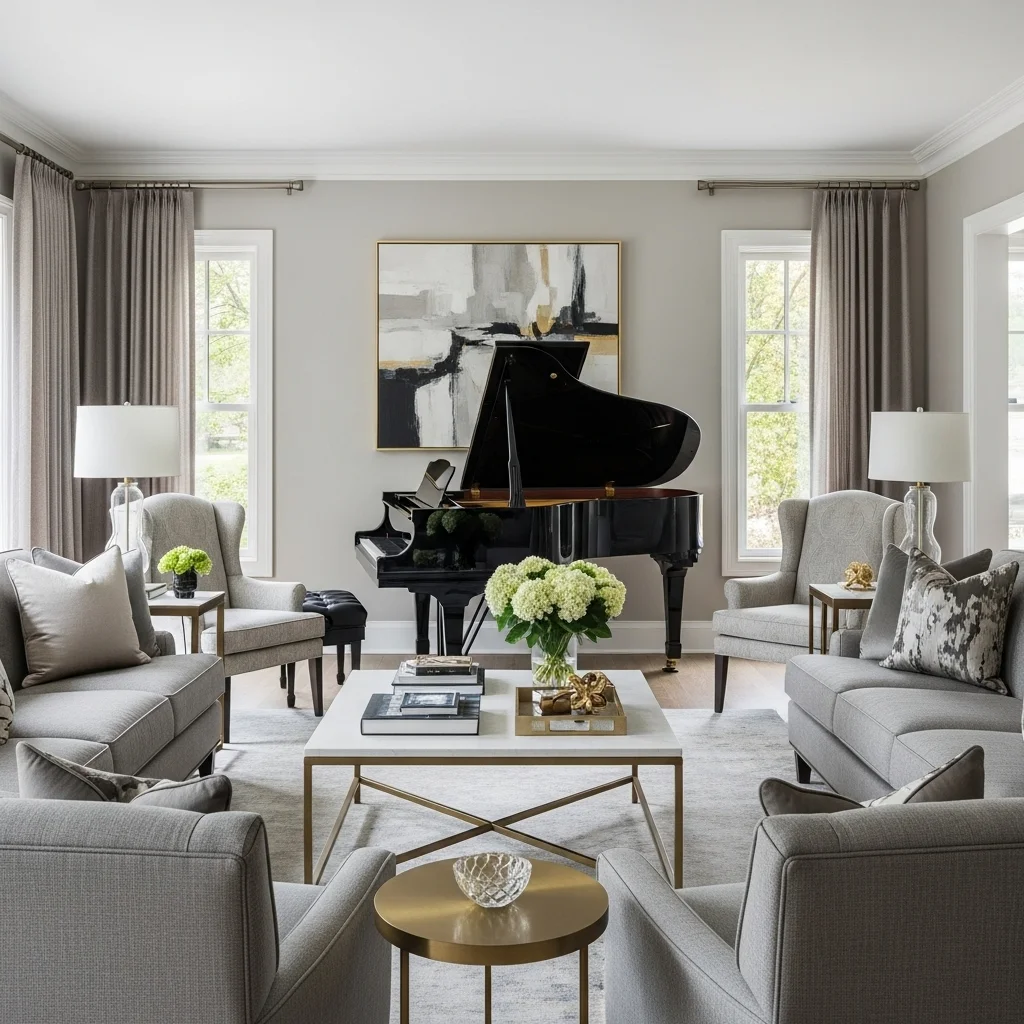  Include a Grand Piano or Artistic Accent Piece