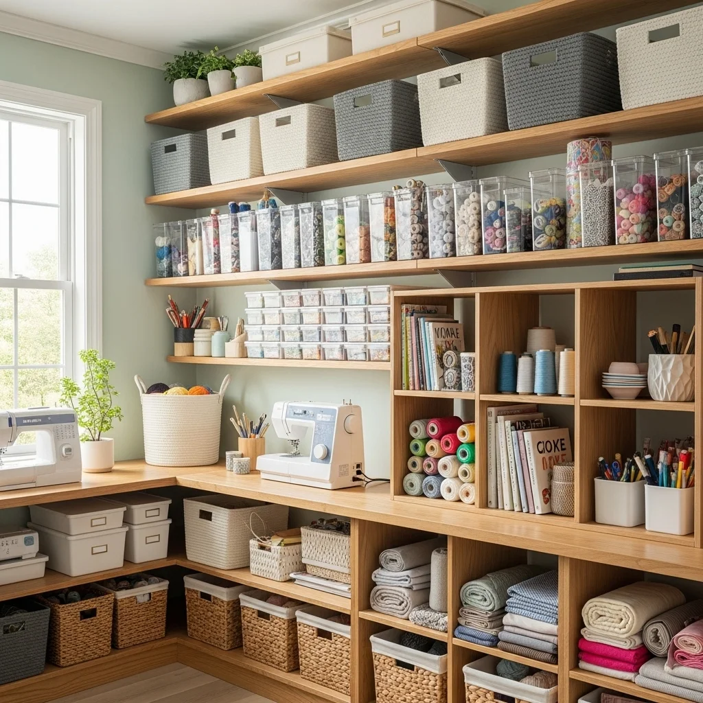  Install Deep Shelves for Baskets and Large Bins