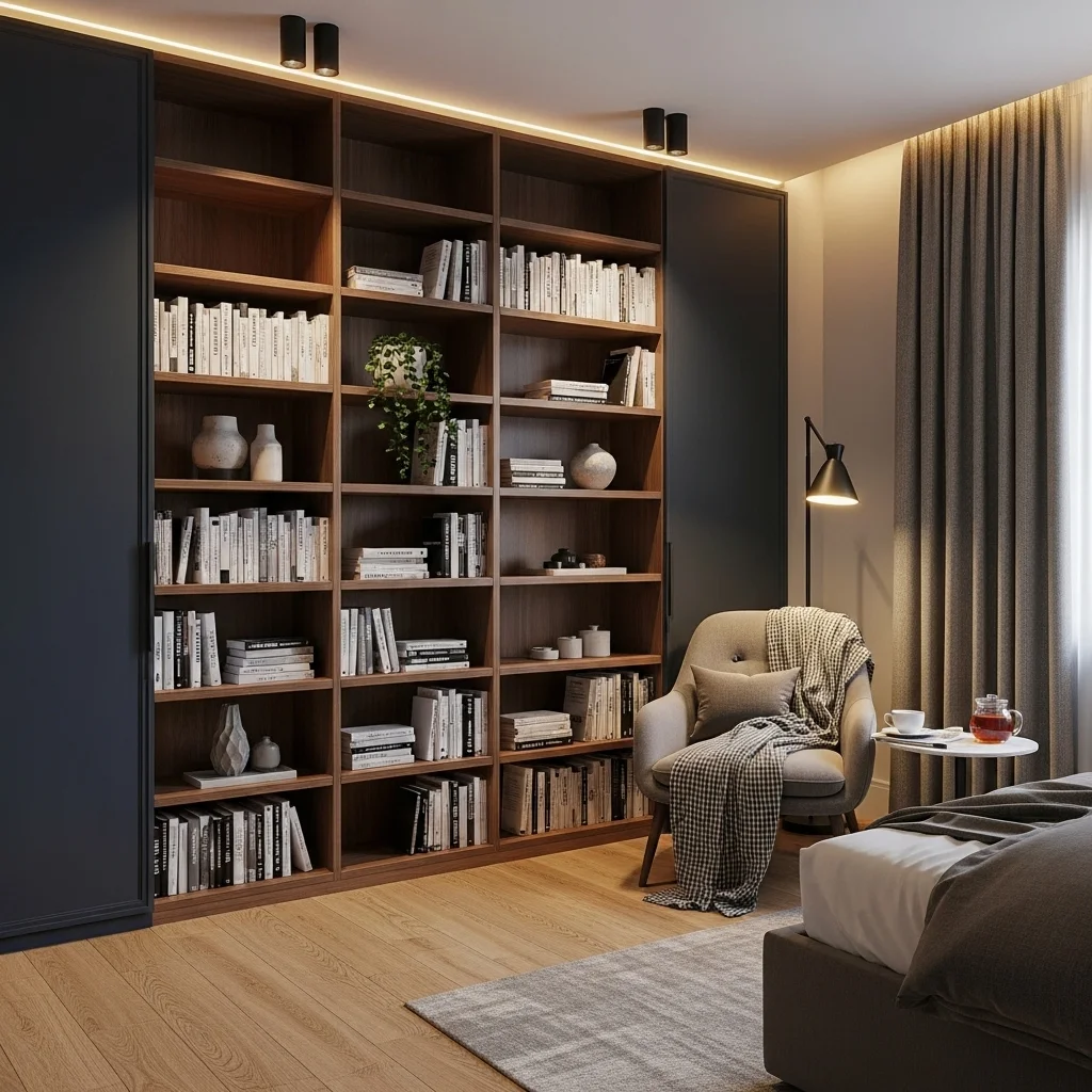  Install Floor-to-Ceiling Bookshelves