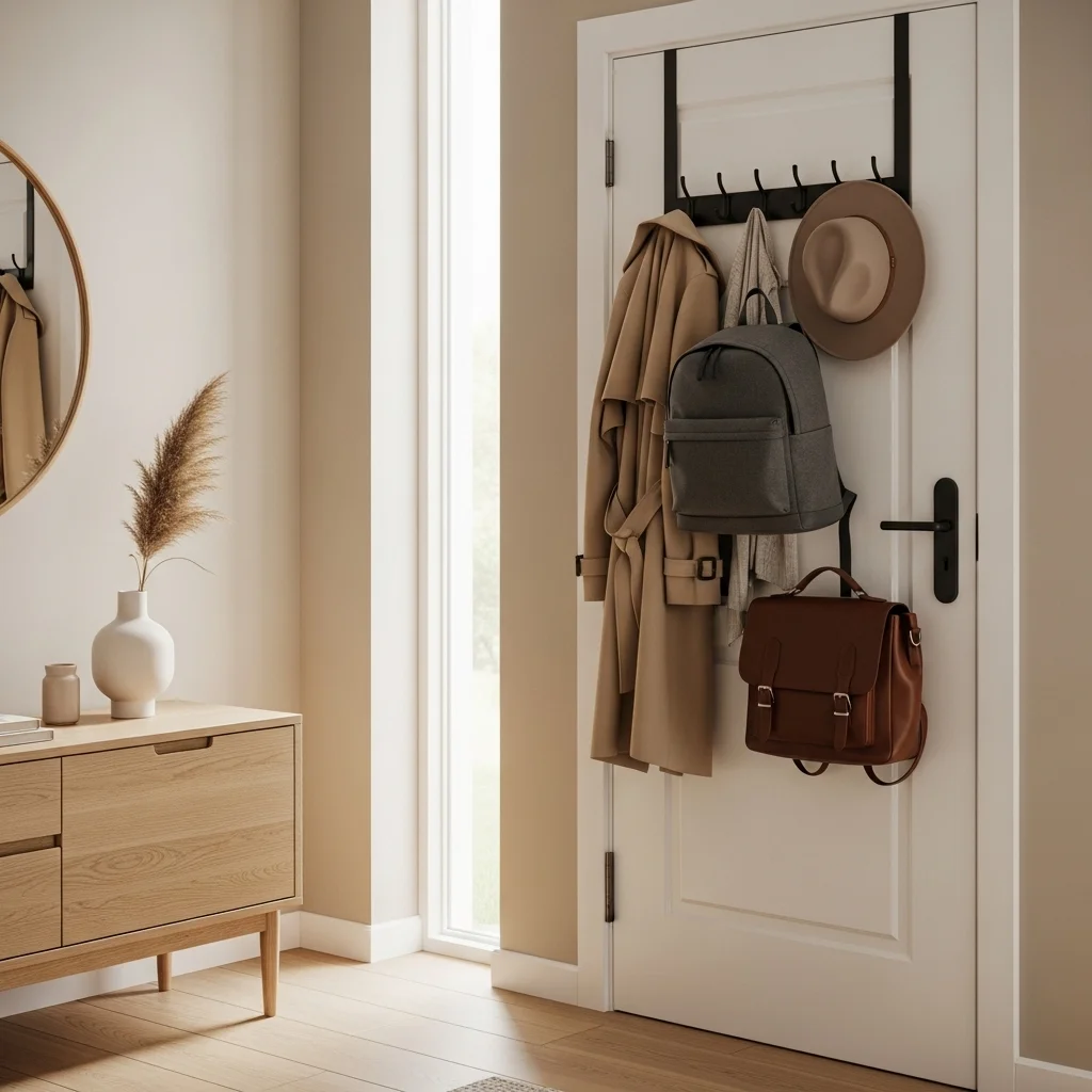 Install Over-the-Door Storage Hooks