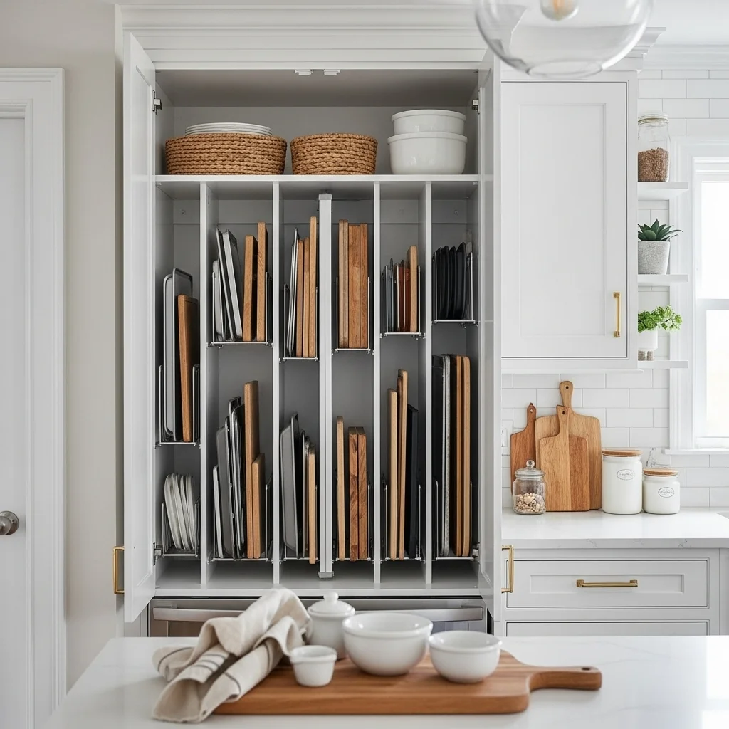 Install Vertical Dividers for Trays and Pans