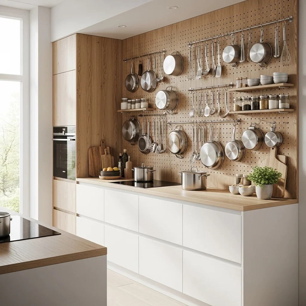  Install a Pegboard Storage Wall