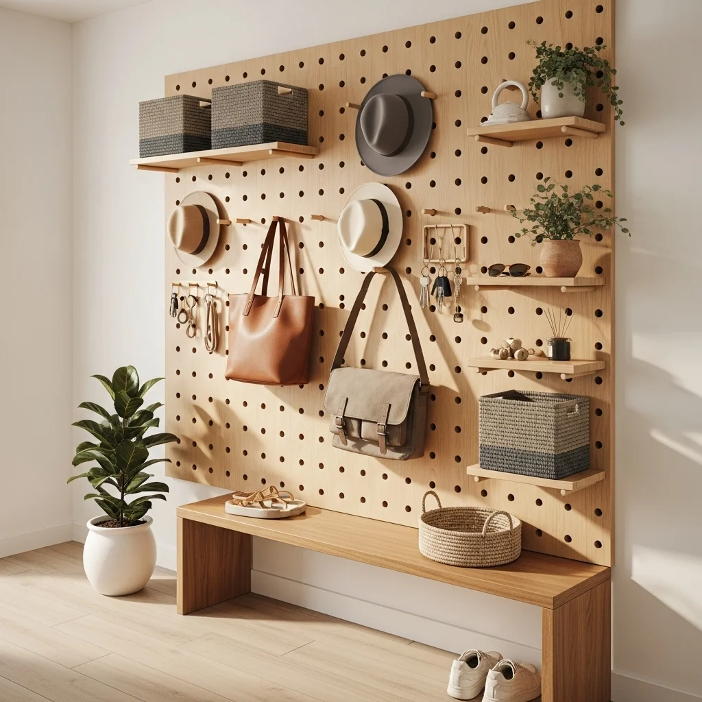 Install a Pegboard Wall for Flexible Storage