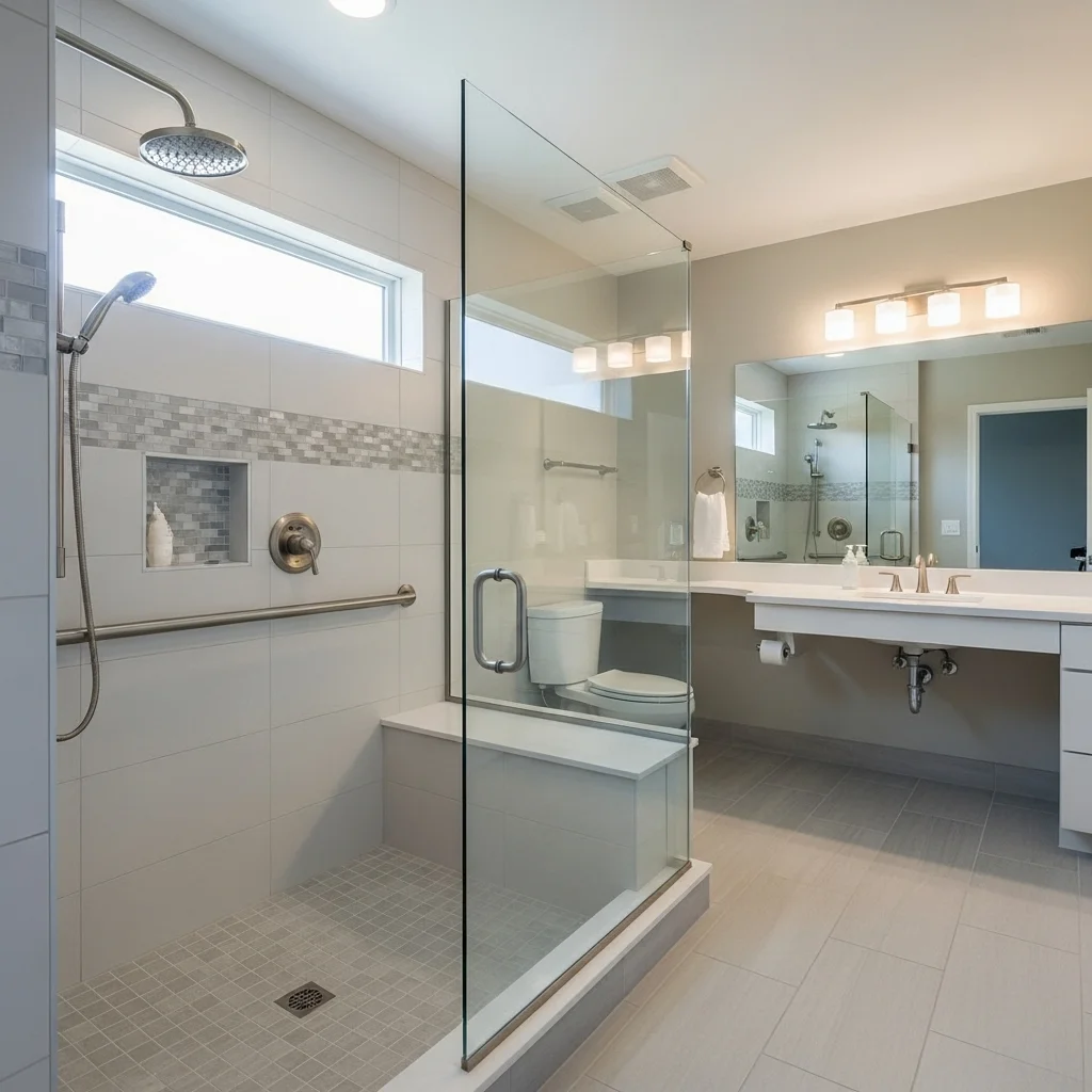  Install a Walk-In or Roll-In Shower