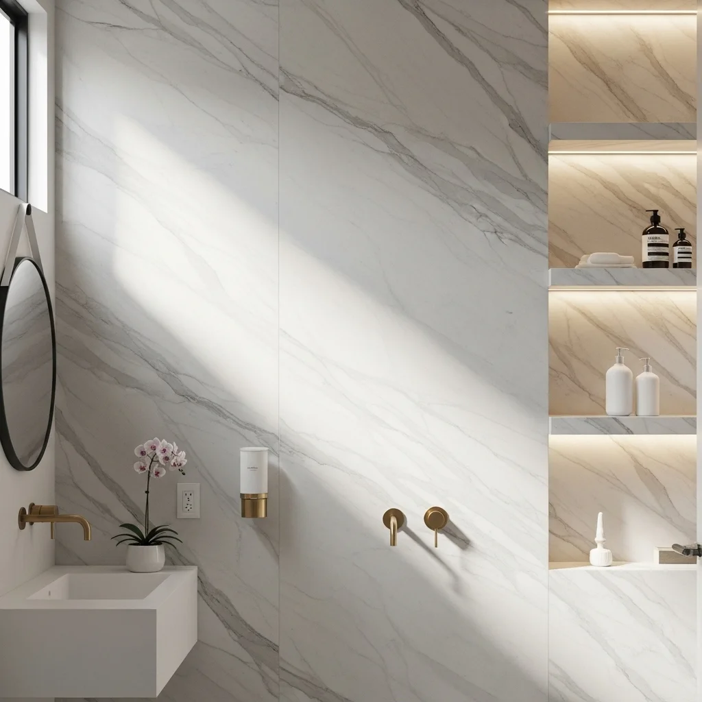 Large-Format Veined Porcelain Slab