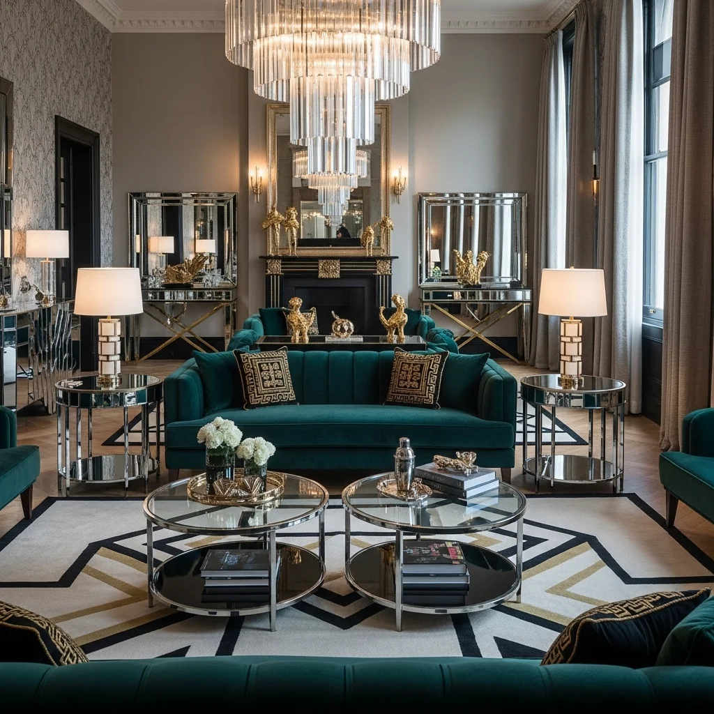  Layer with Glass and Chrome Elements