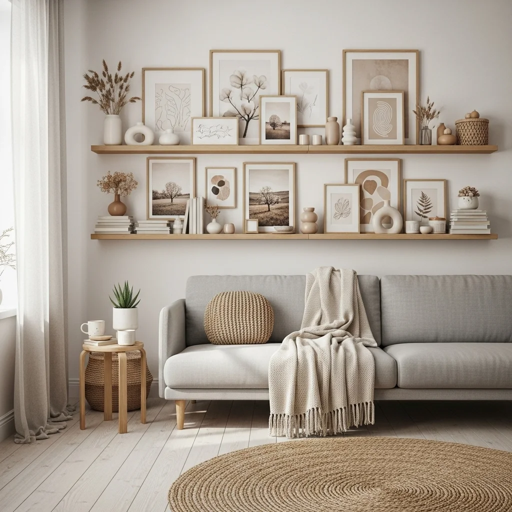  Ledge Wooden Shelves