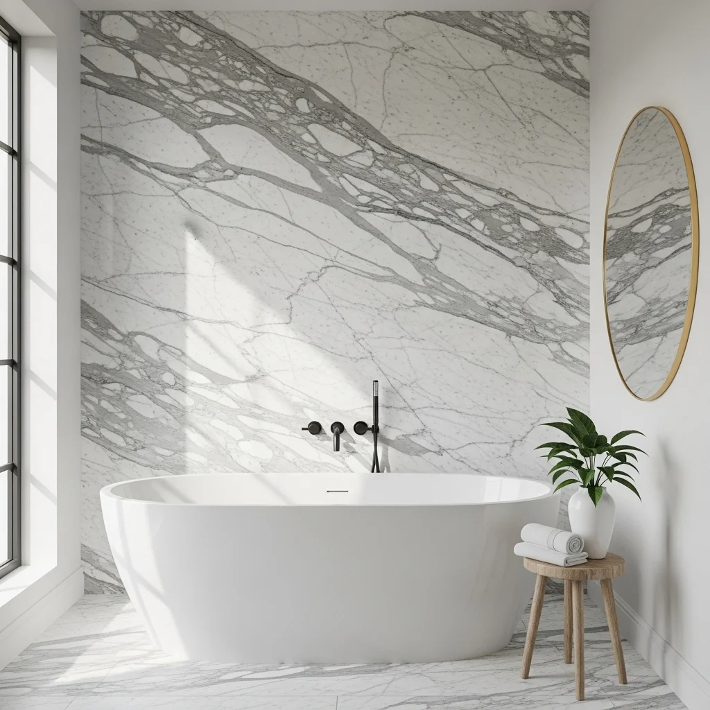  Marble Slab Full-Height Elegance