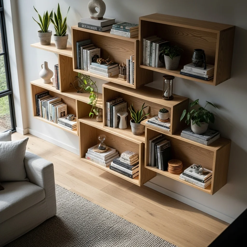  Minimalist Box Wooden Shelves