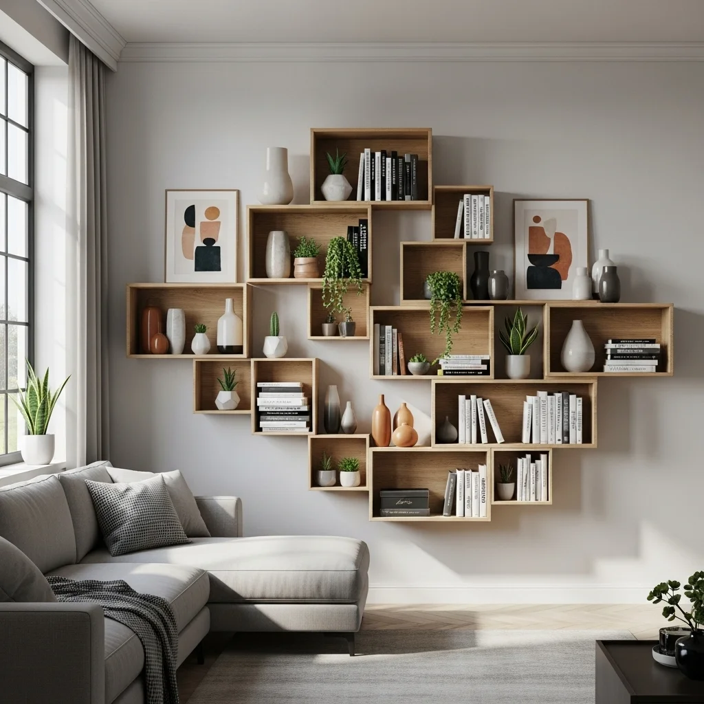 Modular Wooden Shelves