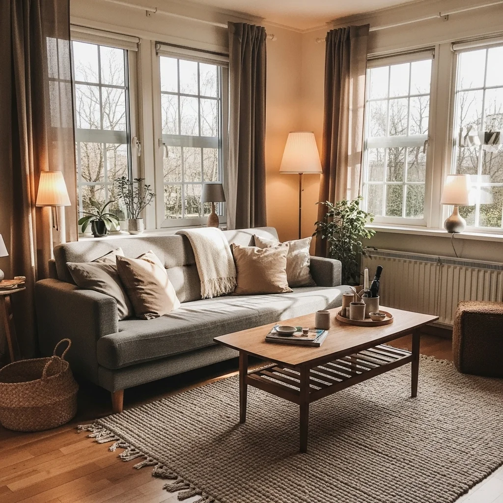 Pair a Grey Couch with Warm Neutrals