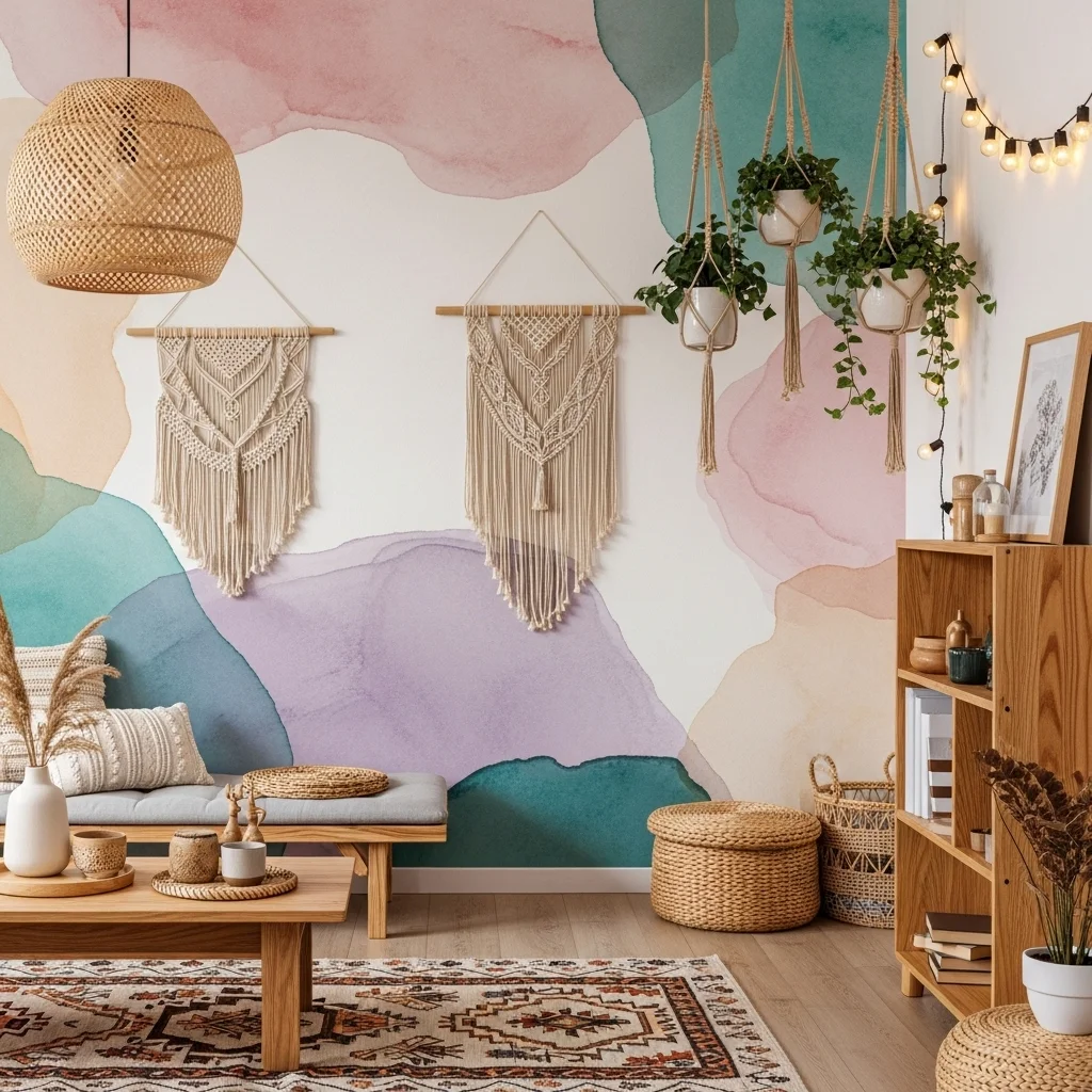  Play with Abstract Watercolor Murals