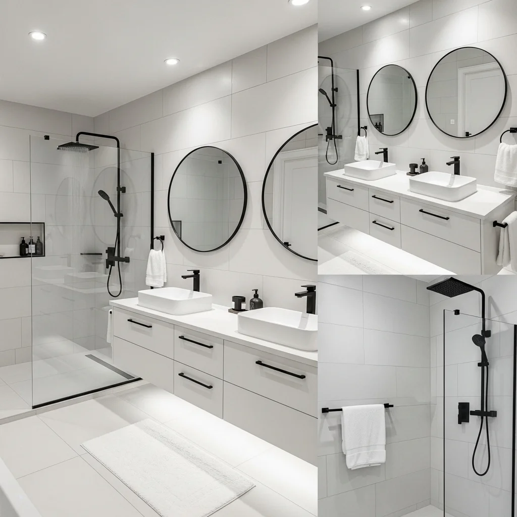 Sleek Black Fixtures and Hardware
