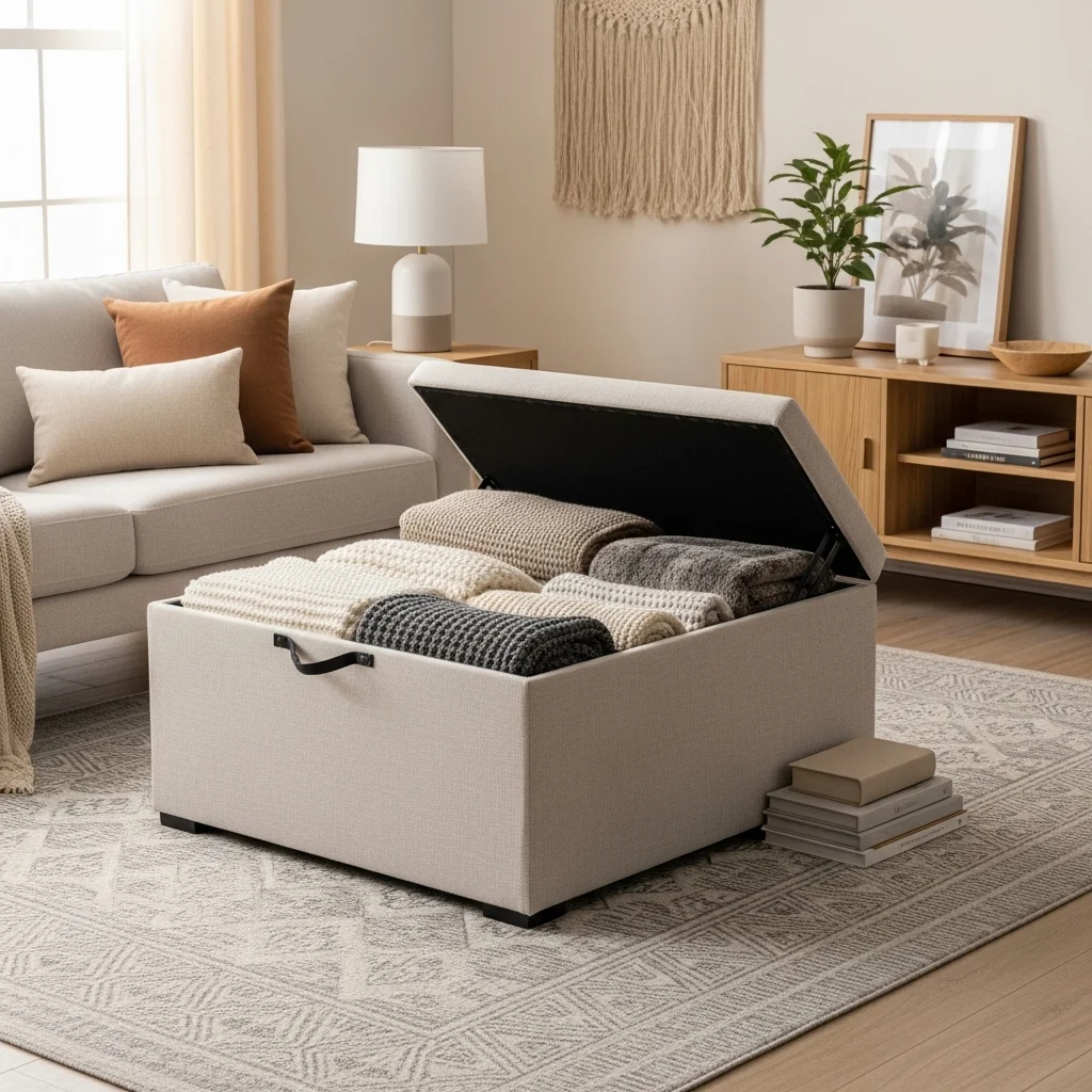 Storage Ottoman or Coffee Table