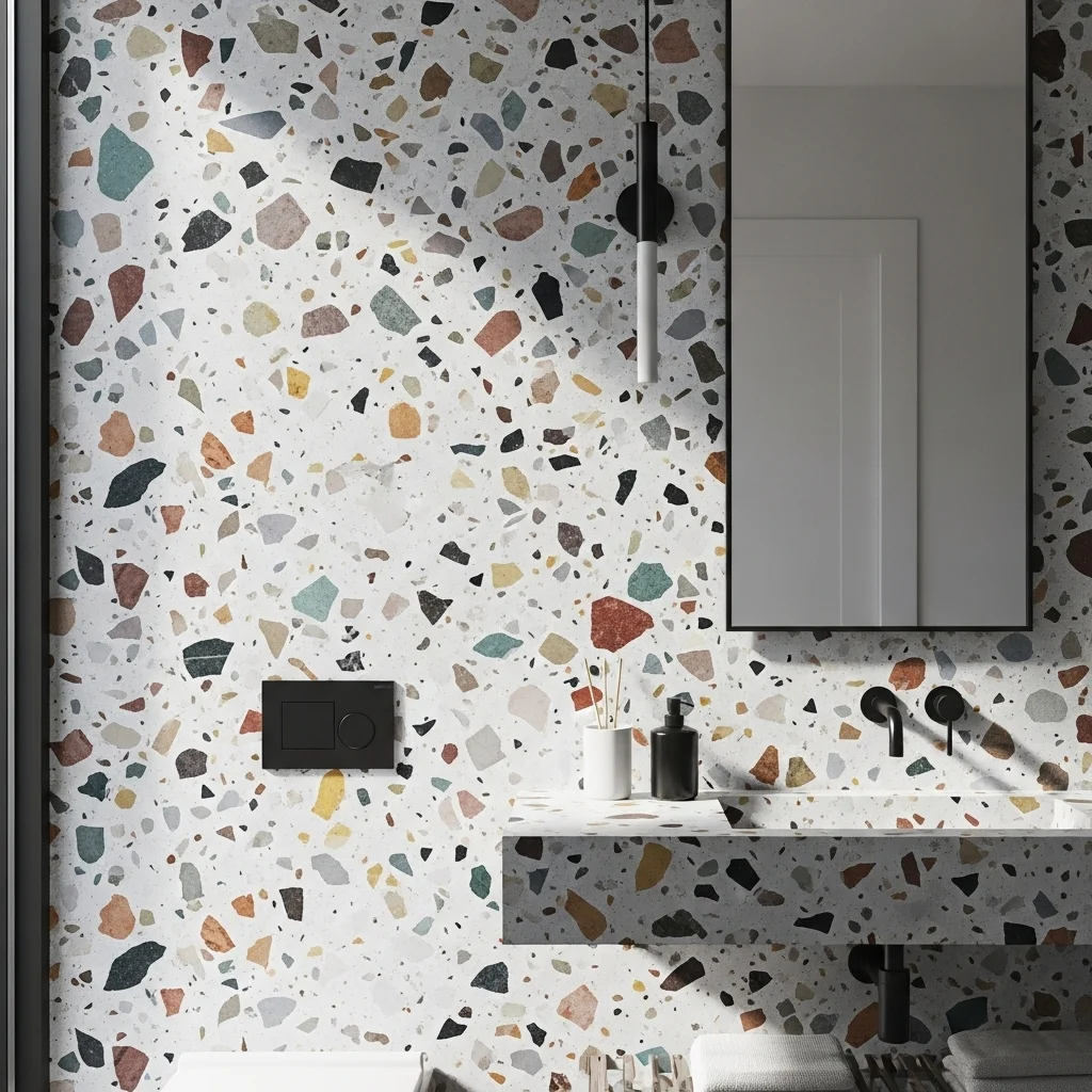  Terrazzo Chip Full-Height Drama