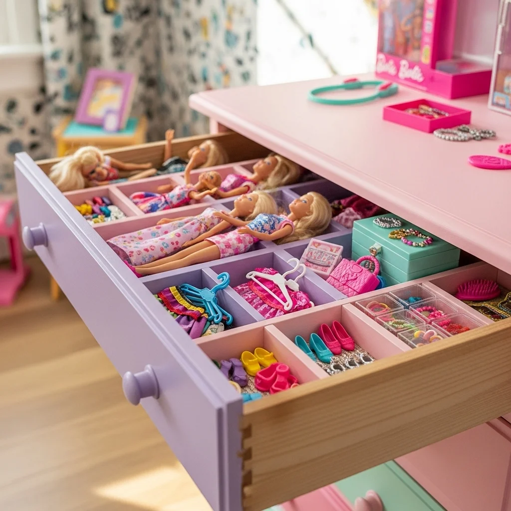  Transform a Dresser Drawer into a Barbie Station
