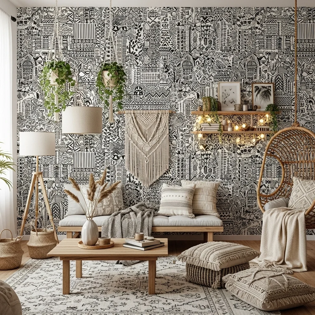 Try Boho-Chic Black and White