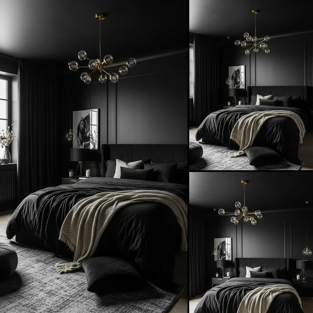 Try an All-Black Bedroom for Impact