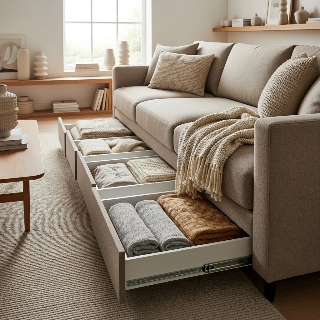 Under-Sofa Storage Drawers