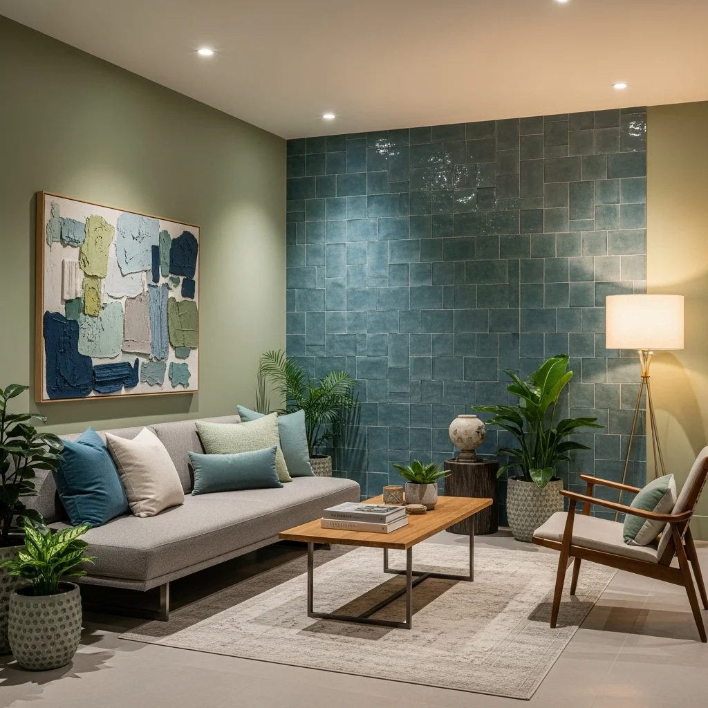  Use Blue-Green Tiles or Mosaics