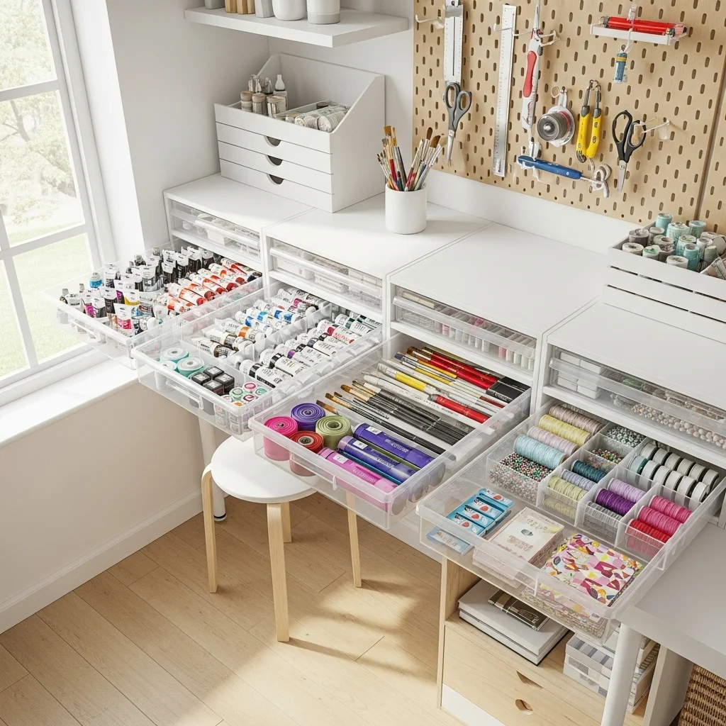 Use Clear Drawer Units for Easy Supply Visibility