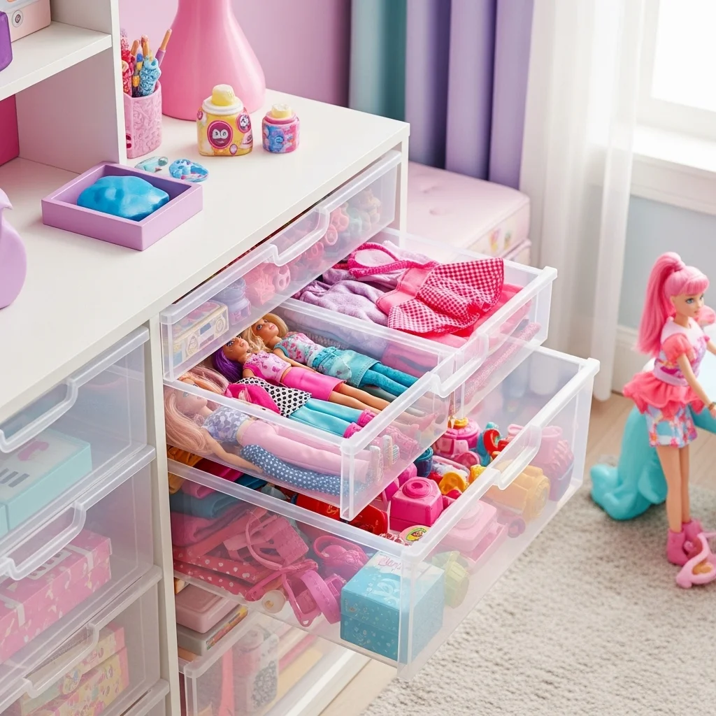 Use Clear Plastic Drawers for Easy Visibility