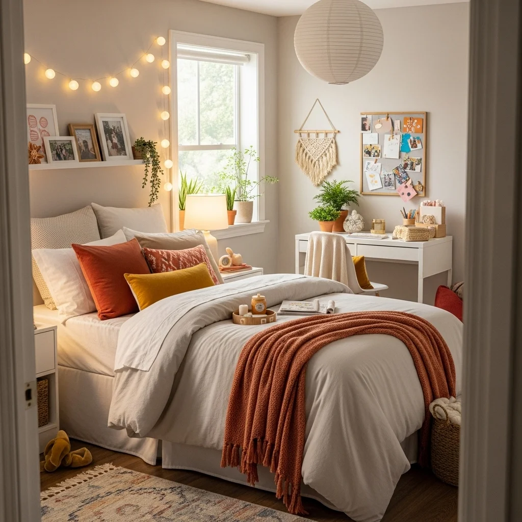 Use Neutral Bases With Pops of Warm Color