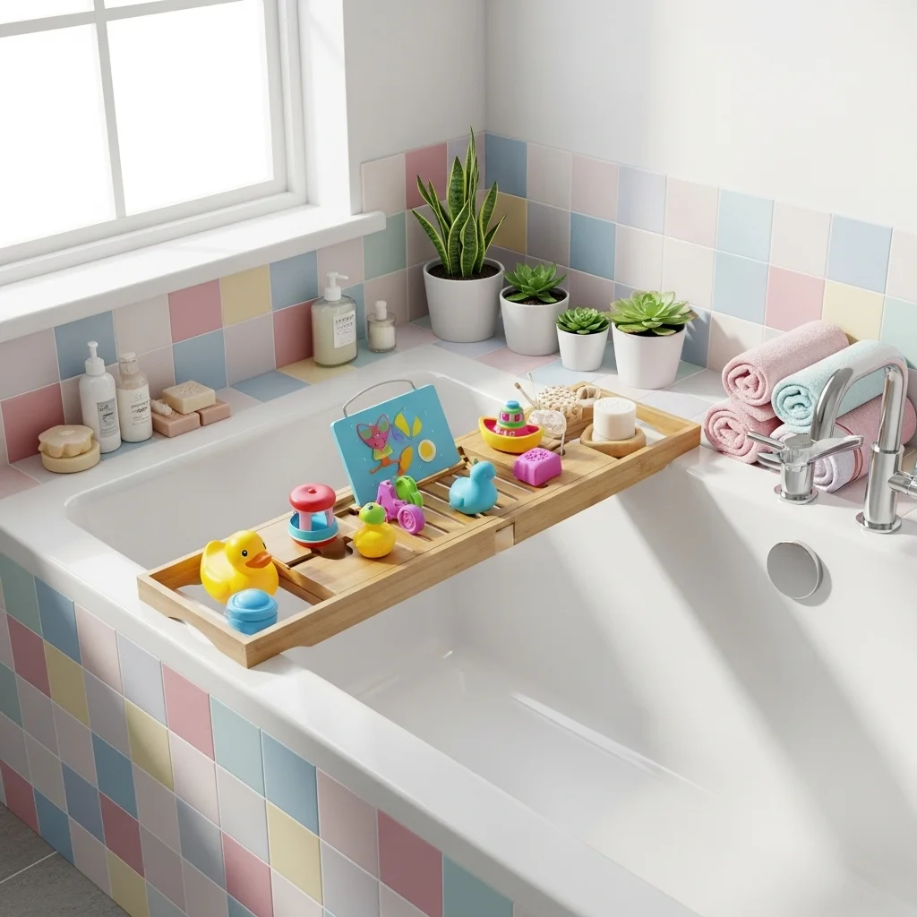 Use a Bathtub Tray with Compartments