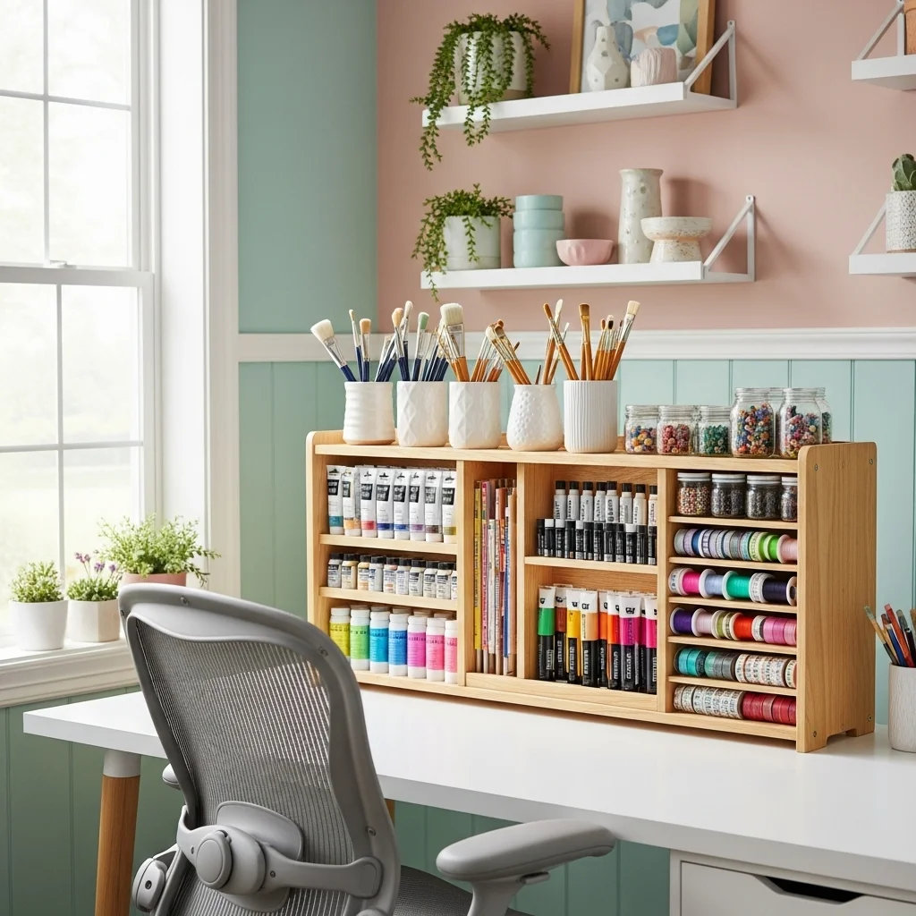 Use a Desktop Hutch for Vertical Organization