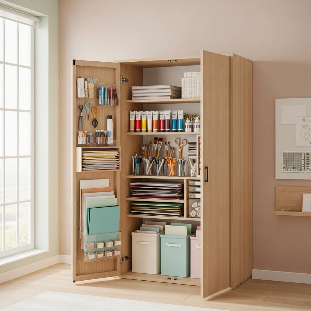 Use a Fold-Out Storage Armoire