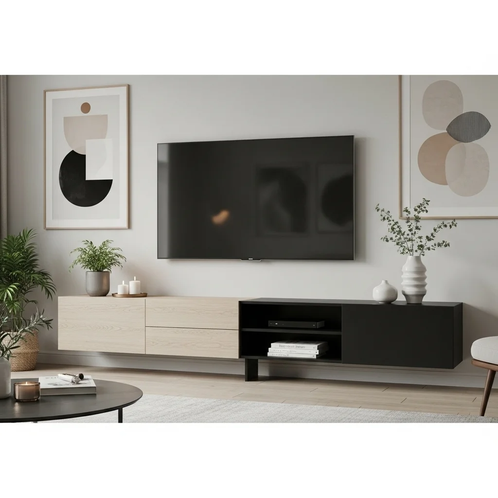Use a Long, Minimalist TV Console