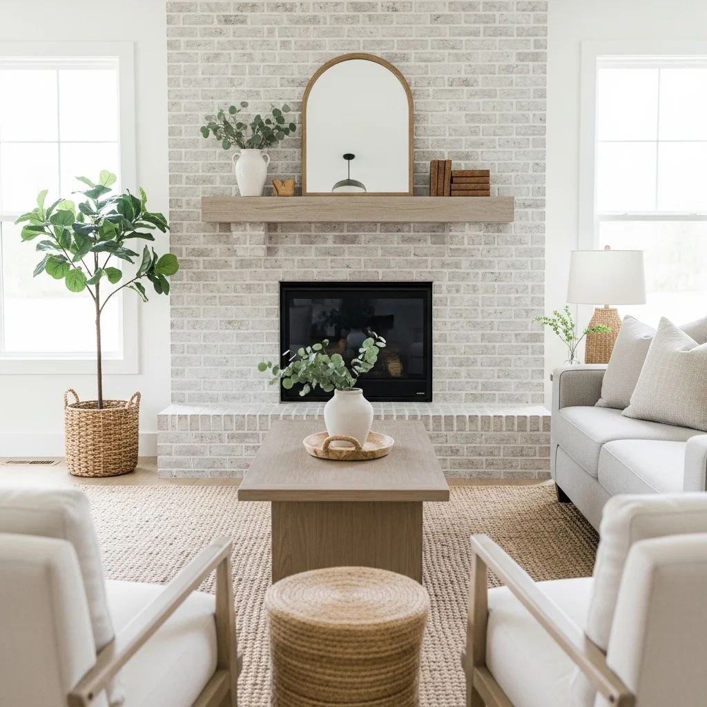 Whitewash Brick for a Modern Twist