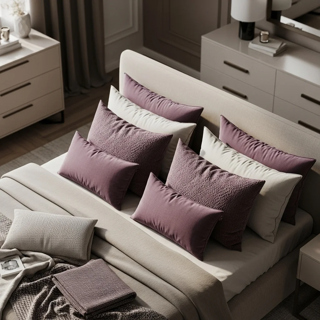Add Aubergine Throw Pillows for a Subtle Pop
