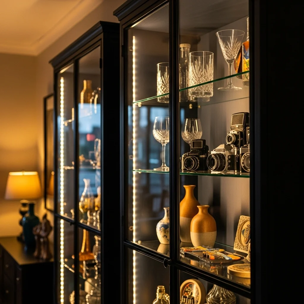 Add LED Lights Inside Glass Cabinets