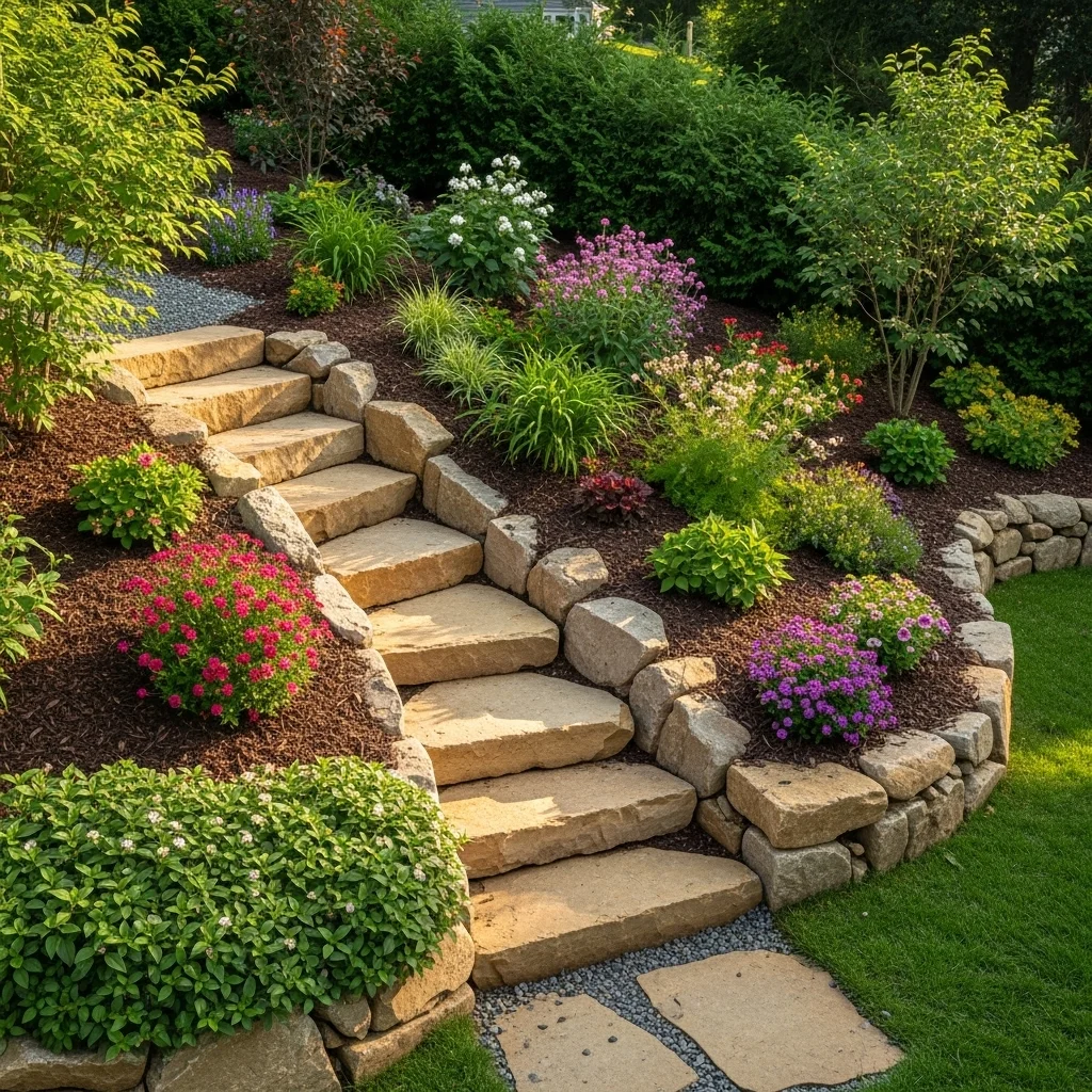  Add Stone Steps to Create a Natural Flow