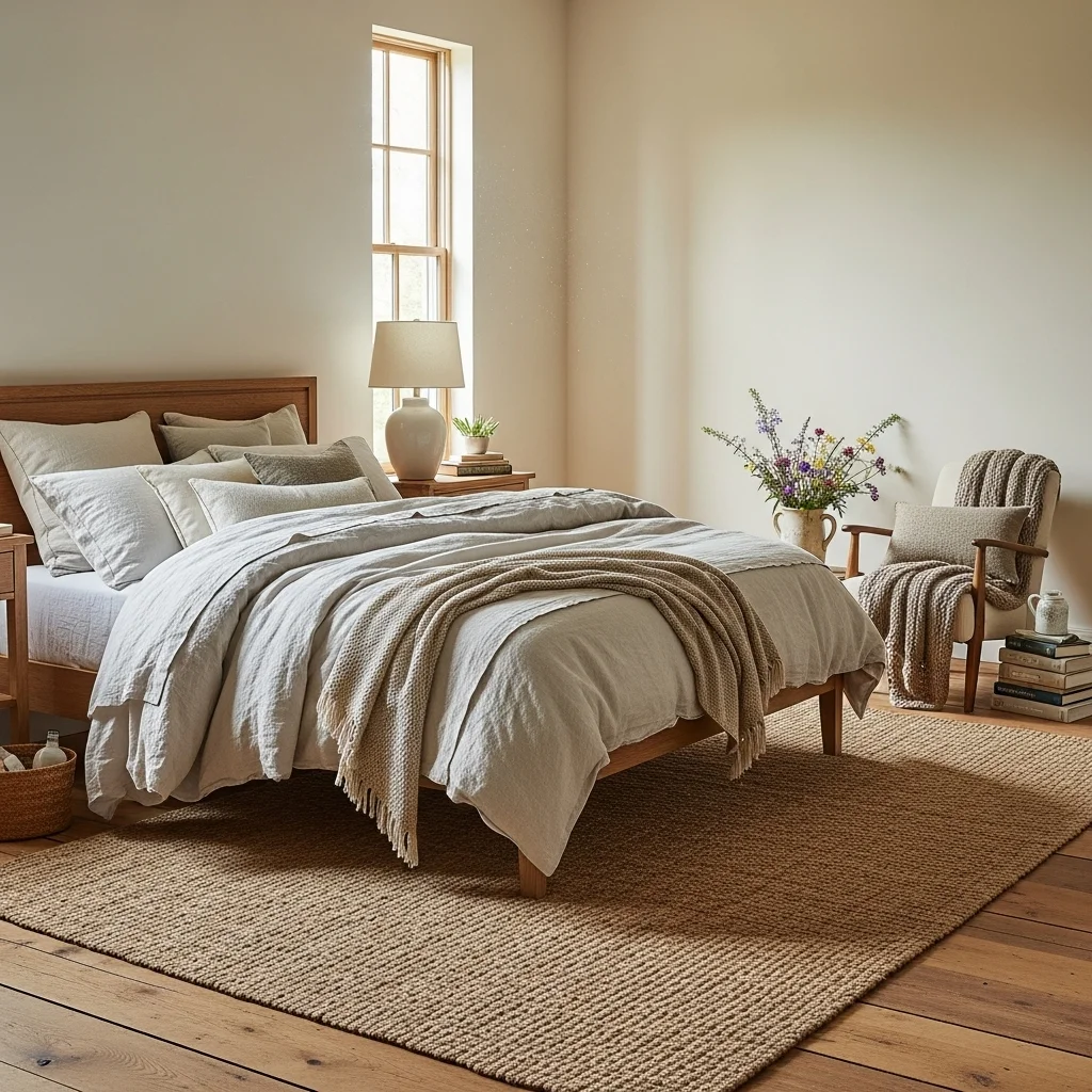 Add a Rustic Rug for Warmth