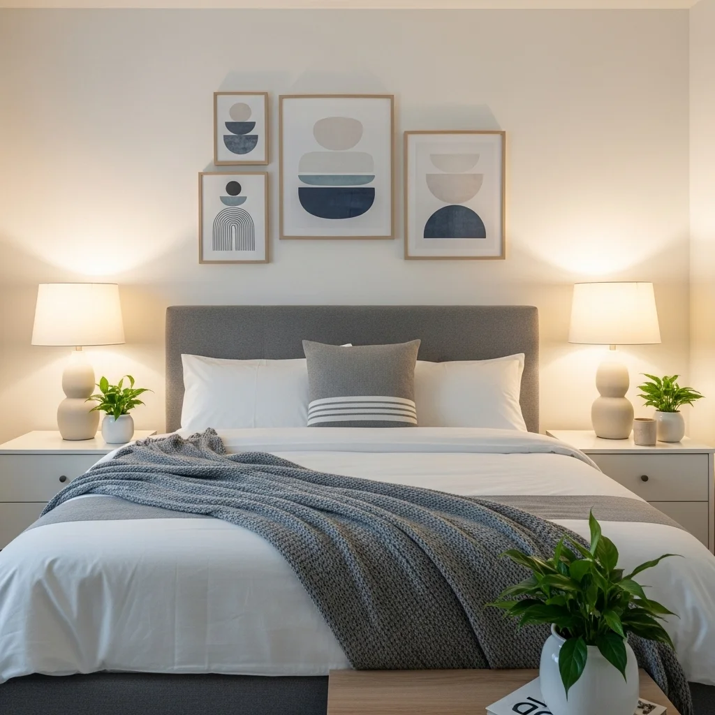  Blue Accent Rugs with Cream Furniture