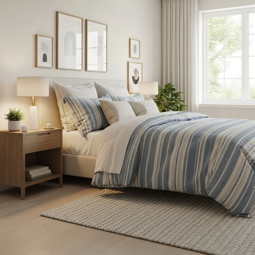 Blue and Cream Floral Prints