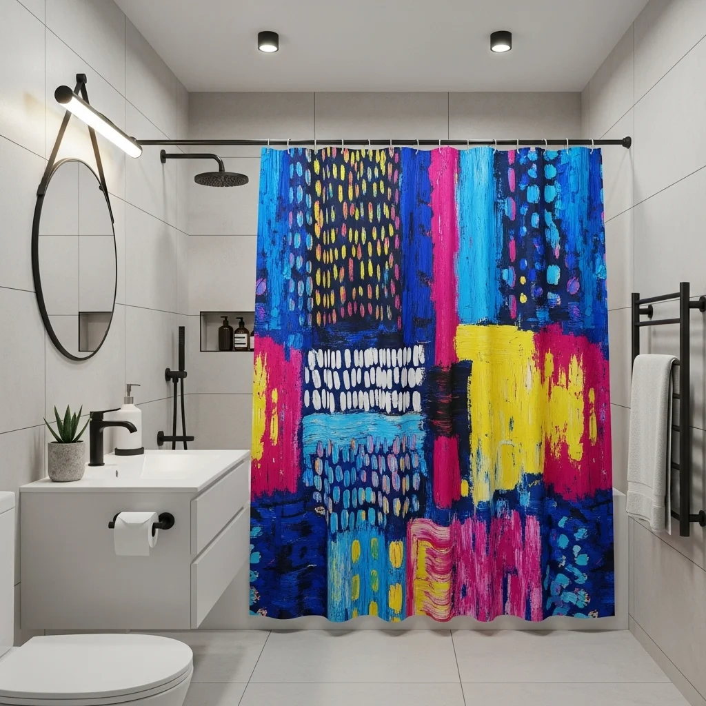 Choose a Bold Artistic Print Curtain for Creative Flair