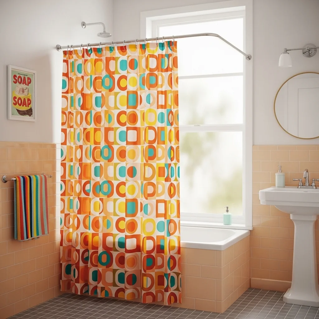 Choose a Retro Pattern Curtain for Playful Nostalgia