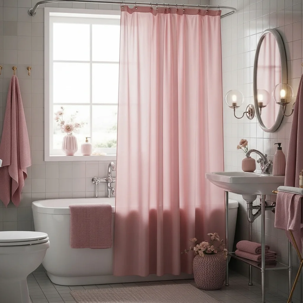  Choose a Soft Pink Curtain for Gentle, Feminine Warmth