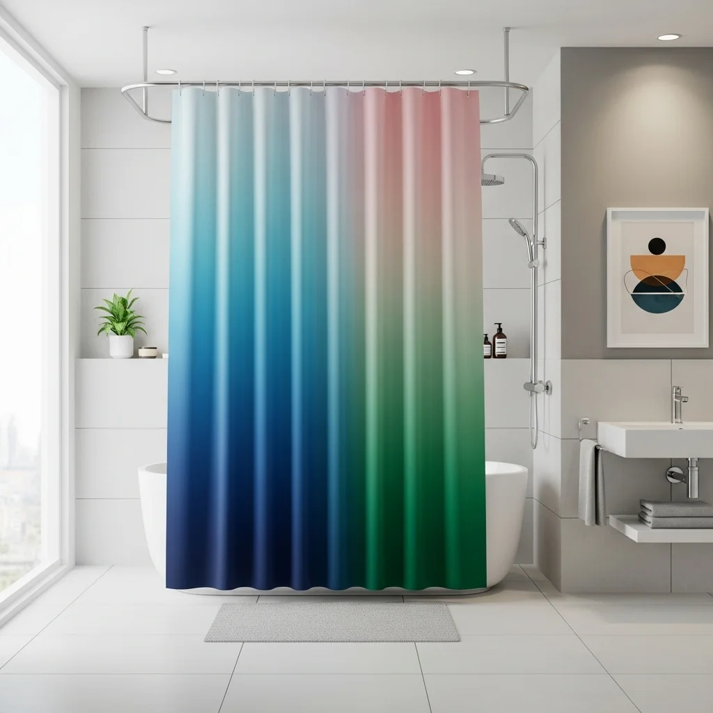  Choose a Vertical Color Gradient Curtain for Height