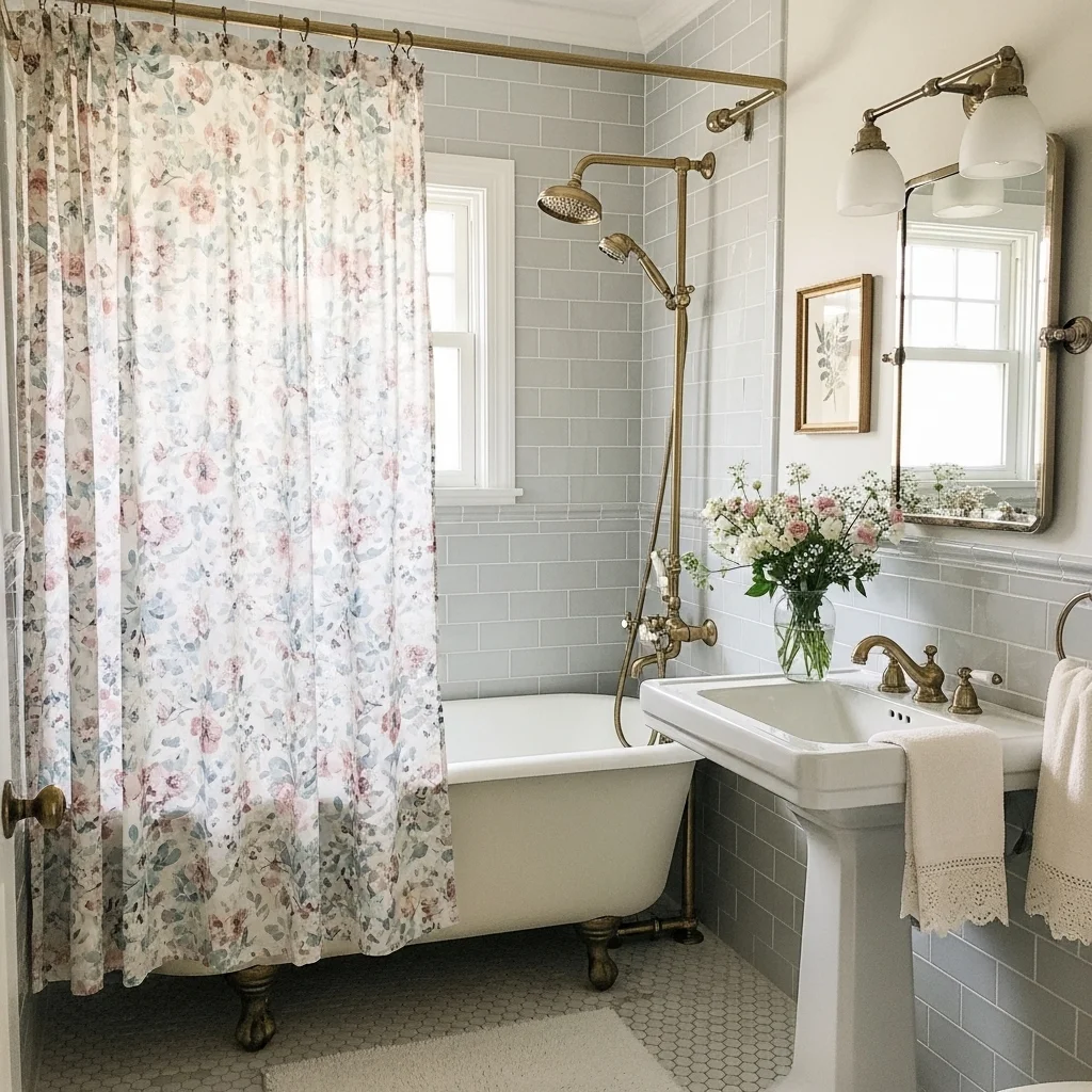 Choose a Vintage Floral Curtain for Romantic Charm