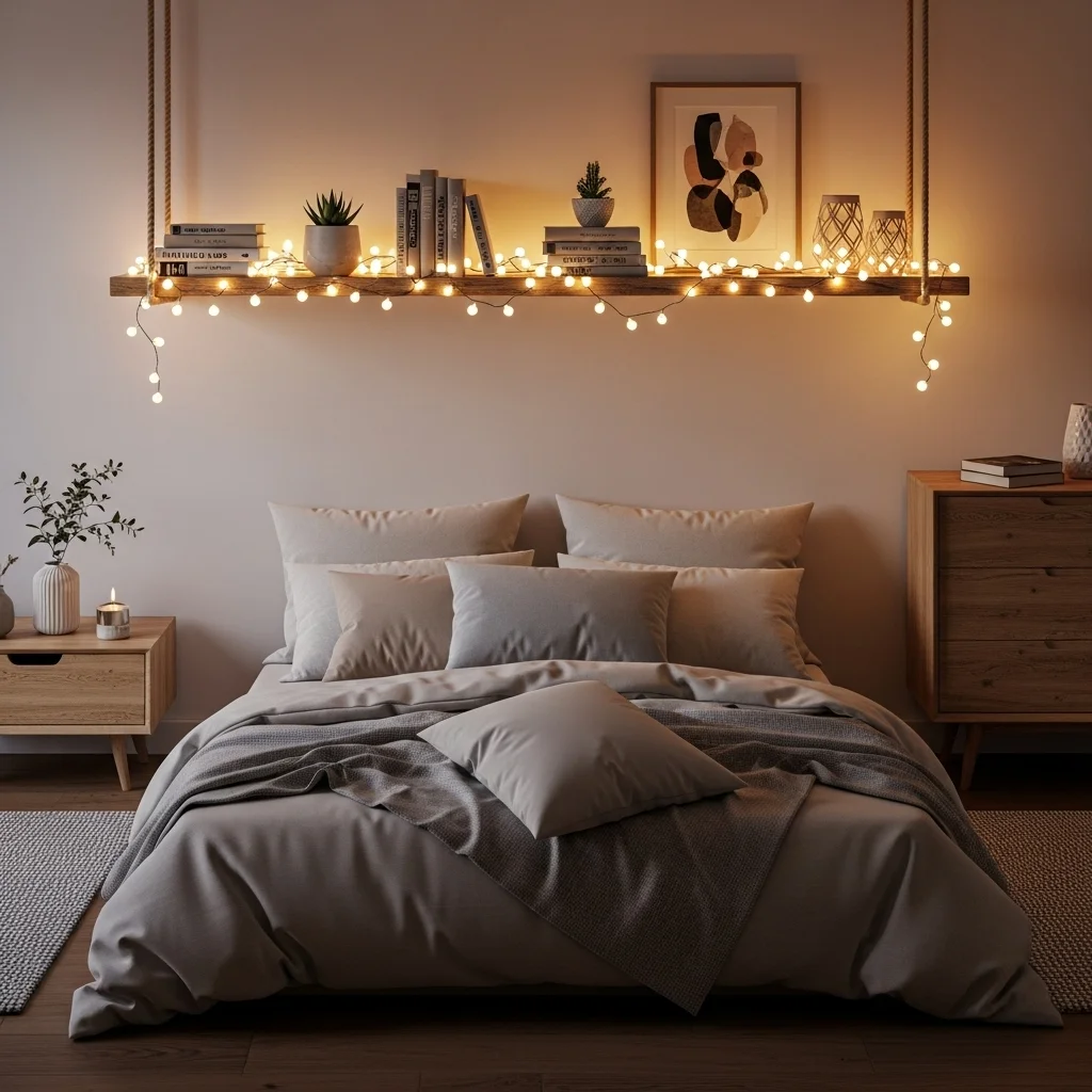 Create a Floating Fairy Light Shelf