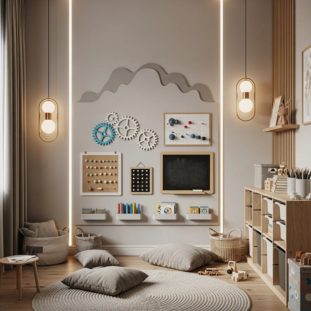  DIY Play Wall with Interactive Features