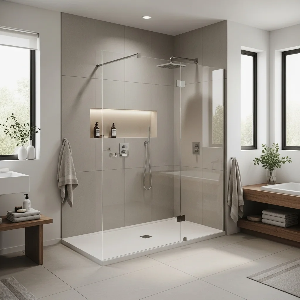 Design a Curbless Walk-In Shower